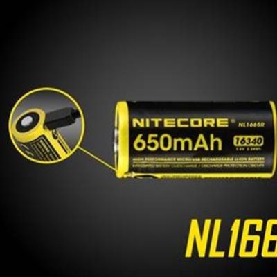 Baterija punjiva  NL1665R 650MAH 16340 BUILT-IN MICRO-USB