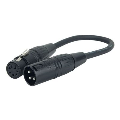 Kabel DMX adapter XLR 3p M na 5p Ž kabel L= 25cm